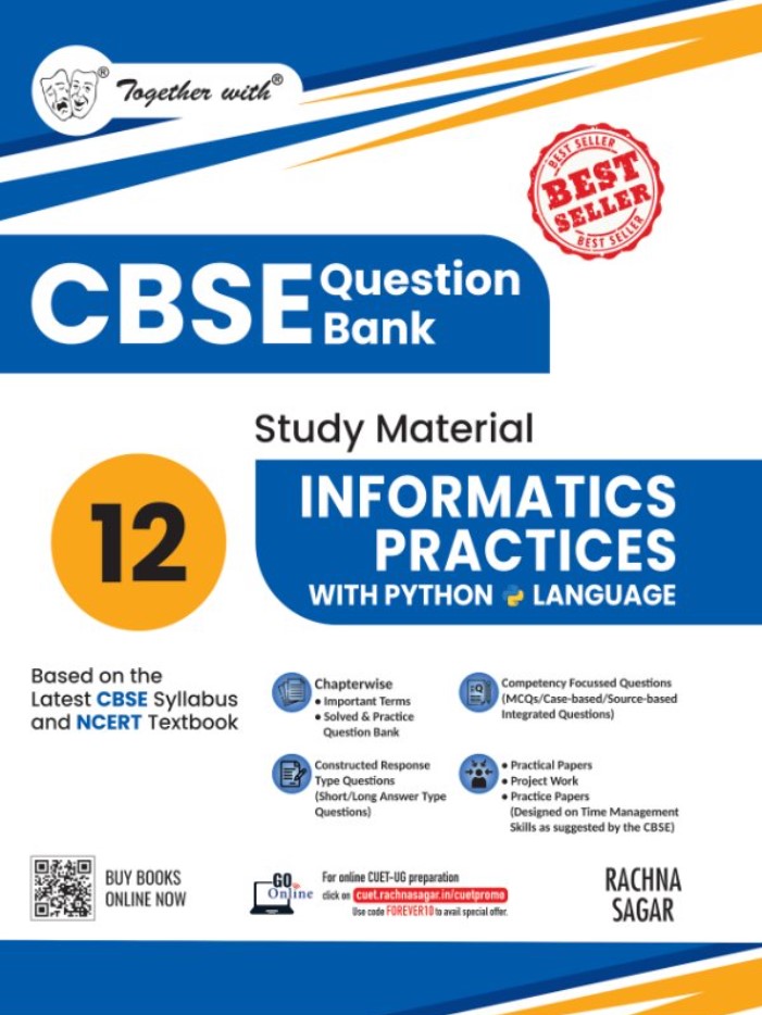 Together With CBSE Class 12 Informatics Practices With Python Language Question Bank or Study Material 2025-2026 Exam (Based on the Latest Syllabus)